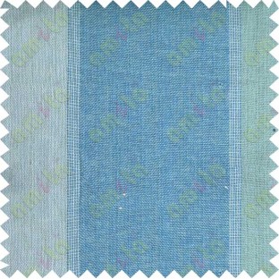 Aqua blue turquoise stripes sheer cotton curtain designs